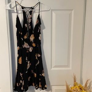 Kimchi Blue x Urban Outfitters floral mini dress with back lace up